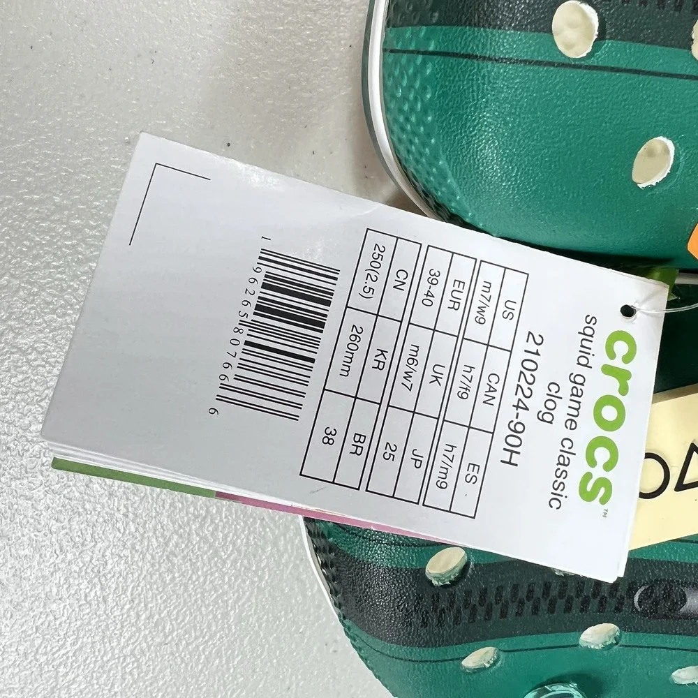 Crocs x Squid Game Classic Clog Mens 7 Women 9‎ Green Shoes Young-hee